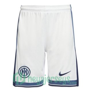 Inter Milan Away Soccer Shorts White 2024/2025