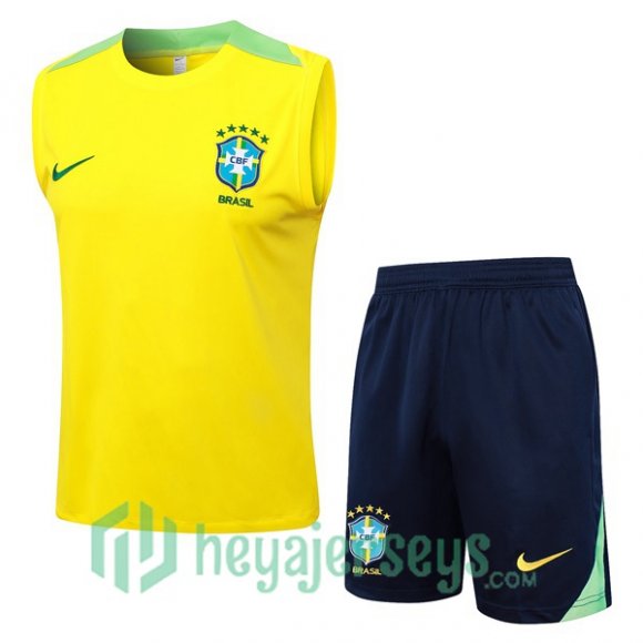 Soccer Vest Brazil + Shorts Yellow 2024/2025