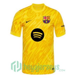 FC Barcelona Goalkeeper Soccer Jerseys Spotify Yellow 2024/2025