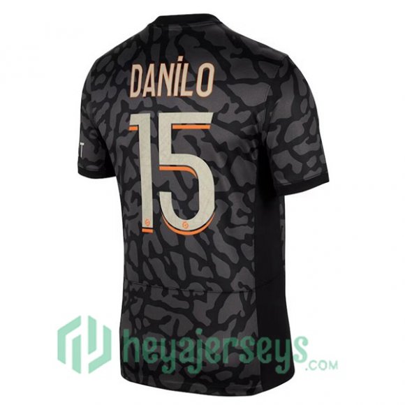 Paris Saint Germain (Danilo 15) Soccer Jersey Third Black 2023/2024