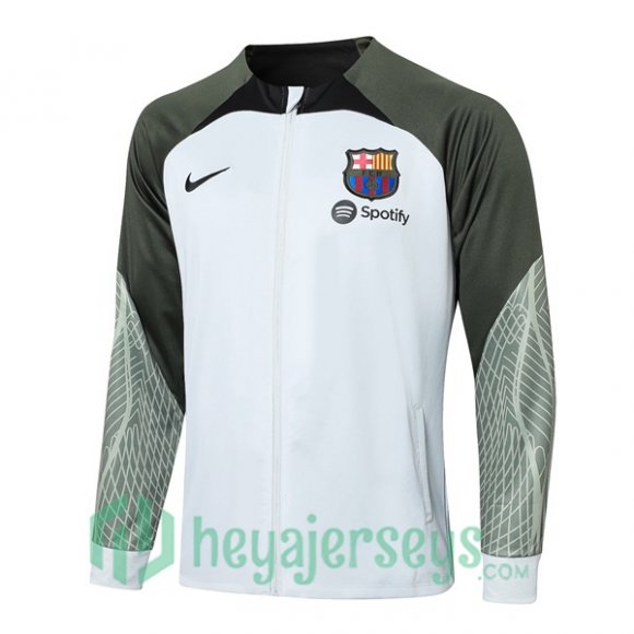 Training Jacket FC Barcelona White Green 2023/2024