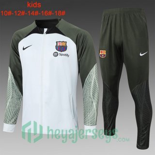 Tracksuit FC Barcelona Kids White Green 2023/2024