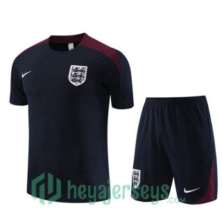 England Training T-Shirts + Shorts Blue Royal 2023/2024