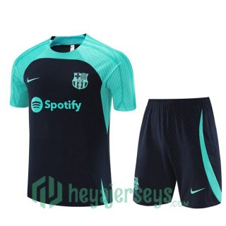 FC Barcelona Training T-Shirts + Shorts Green Blue Royal 2023/2024