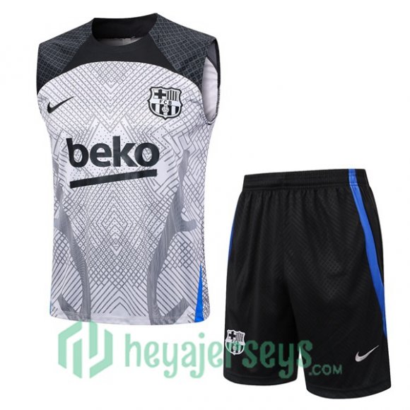 FC Barcelona Soccer Vest + Shorts Gray 2023/2024