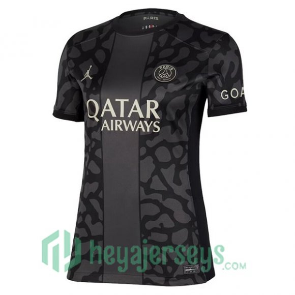 Paris Saint Germain Women Soccer Jersey Third Black 2023/2024