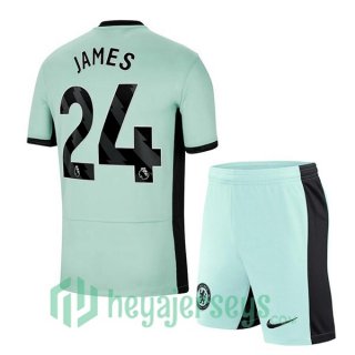 FC Chelsea (James 24) Kids Soccer Jersey Third Green 2023/2024