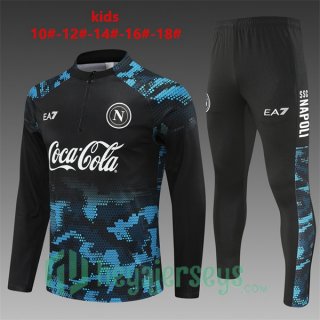 Tracksuit SSC Napoli Kids Black Blue 2024/2025