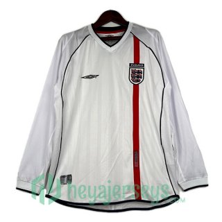 England Retro Home Long Sleeve White 2002