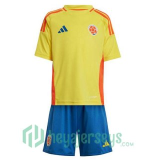 Colombia Kids Home Soccer Jerseys Yellow 2024/2025