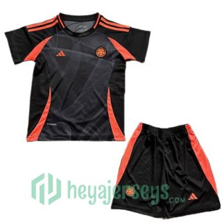 Colombia Kids Away Soccer Jerseys Black 2024/2025