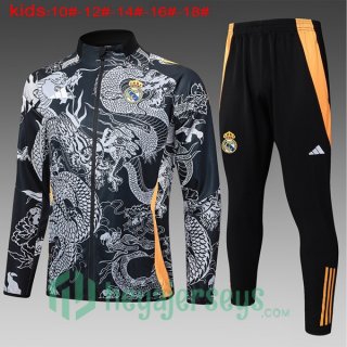 Training Jacket Real Madrid Kids Black 2024/2025