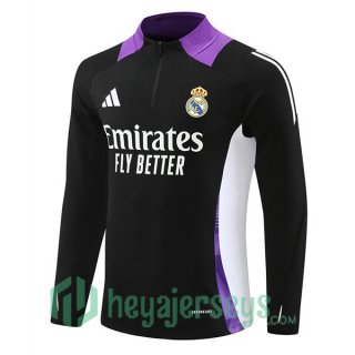 Training Sweatshirt Real Madrid Purple Black 2024/2025