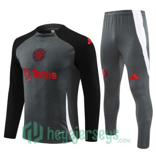 Tracksuit Manchester United Black Gray 2024/2025