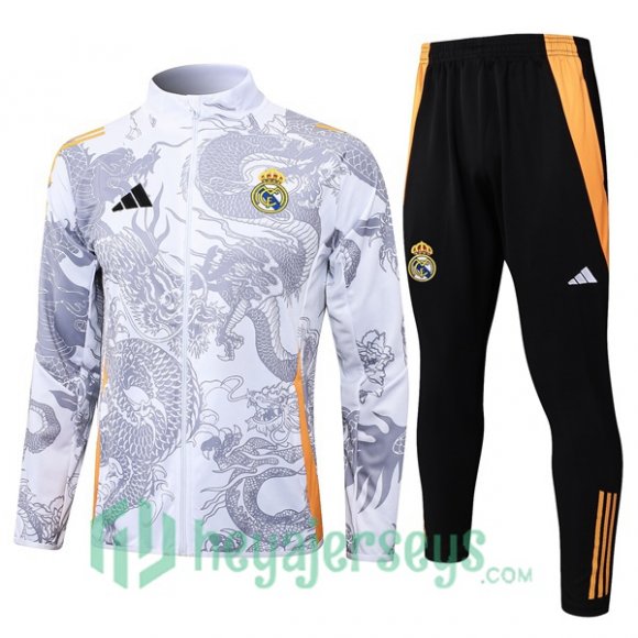 Training Jacket Real Madrid White 2024/2025