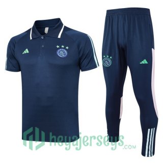 AFC Ajax Soccer Polo + Pants Blue Royal 2023/2024