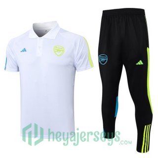 FC Arsenal Soccer Polo + Pants White 2023/2024