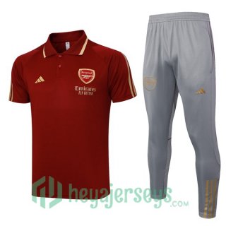 FC Arsenal Soccer Polo + Pants Red 2023/2024
