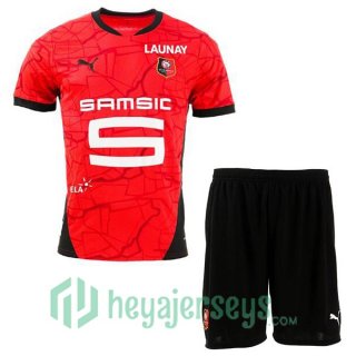 Stade Rennais Kids Home Soccer Jerseys Red 2024/2025