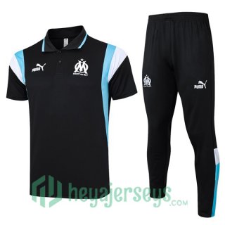 Olympique Marseille Soccer Polo + Pants Black 2023/2024