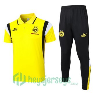 Borussia Dortmund Soccer Polo + Pants Yellow 2023/2024