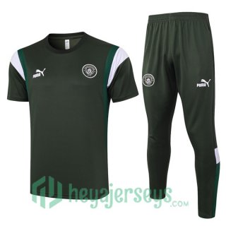 Manchester City Training T-Shirts + Pants Green 2023/2024
