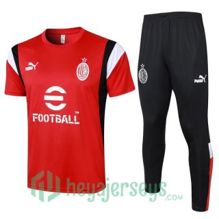 AC Milan Training T-Shirts + Pants Red 2023/2024