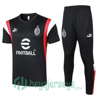 AC Milan Training T-Shirts + Pants Black 2023/2024