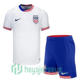 USA Kids Home Soccer Jerseys White 2024/2025