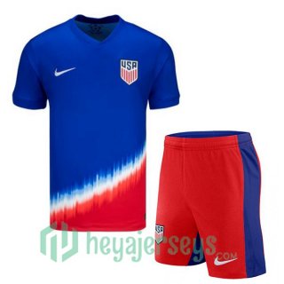 USA Kids Away Soccer Jerseys Blue 2024/2025