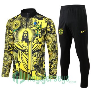 Tracksuit Brazil Yellow Black 2024/2025