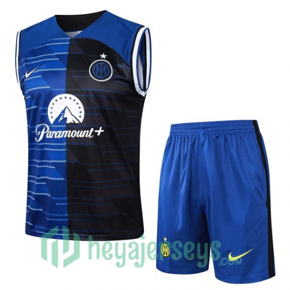 Soccer Vest Inter Milan + Shorts Blue Black 2024/2025