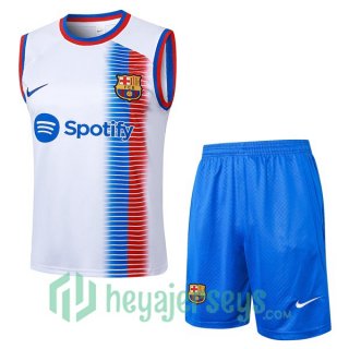 Soccer Vest FC Barcelona + Shorts White 2024/2025