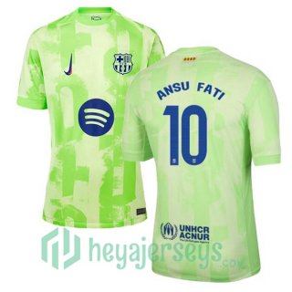 FC Barcelona (ANSU FATI 10) Third Soccer Jerseys Green 2024/2025