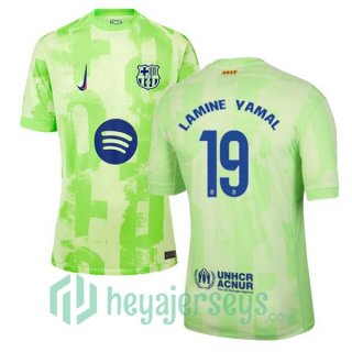 FC Barcelona (LAMINE YAMAL 19) Third Soccer Jerseys Green 2024/2025