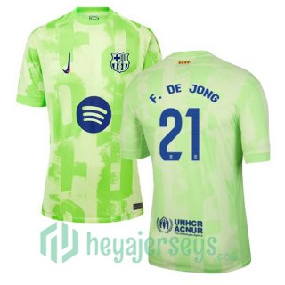 FC Barcelona (F. DE JONG 21) Third Soccer Jerseys Green 2024/2025