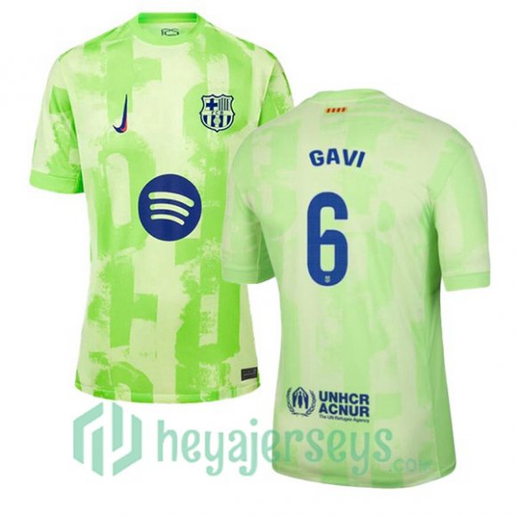 FC Barcelona (GAVI 6) Third Soccer Jerseys Green 2024/2025