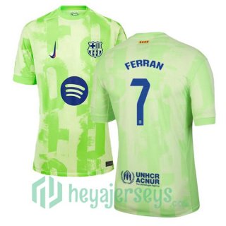 FC Barcelona (FERRAN 7) Third Soccer Jerseys Green 2024/2025