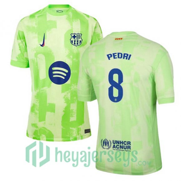 FC Barcelona (PEDRI 8) Third Soccer Jerseys Green 2024/2025