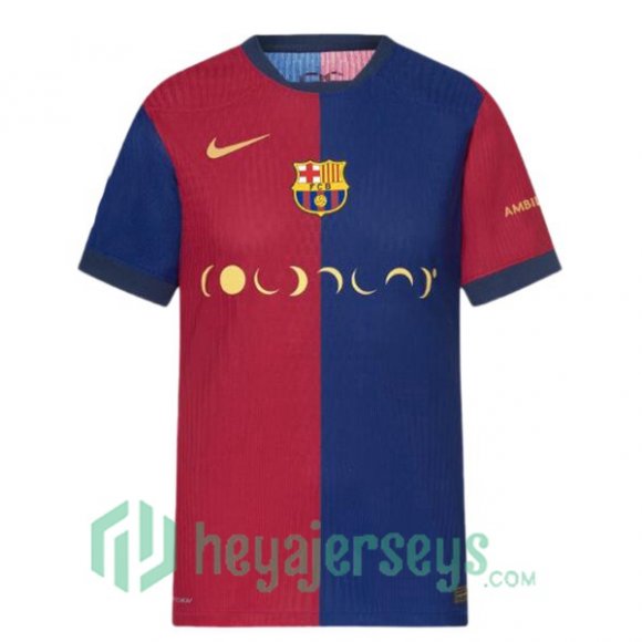 FC Barcelona Home Soccer Jerseys COLDPLAY Blue Red 2024/2025