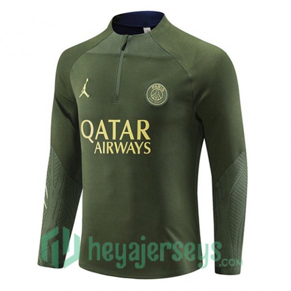 Training Sweatshirt JORDAN Paris Saint Germain Green 2023/2024