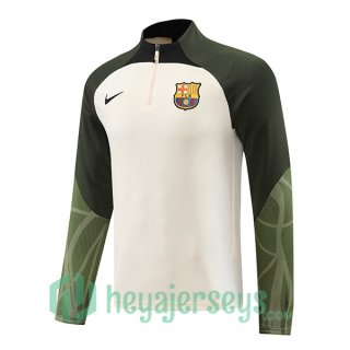 Training Sweatshirt FC Barcelona White Green 2023/2024