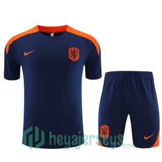 Netherlands Training T-Shirts + Shorts Blue Royal 2023/2024
