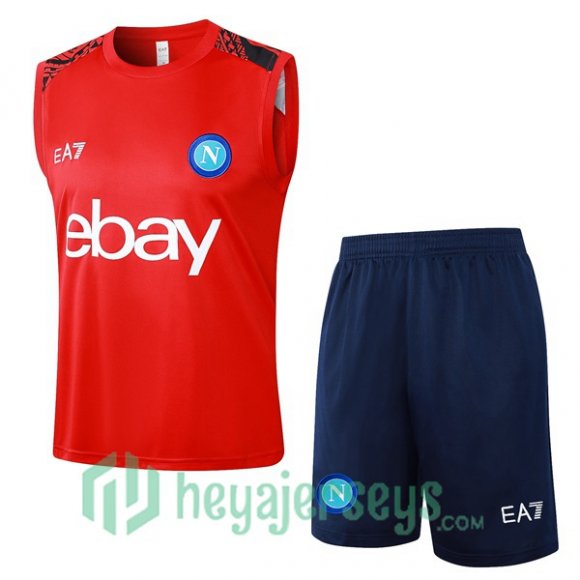 Soccer Vest SSC Napoli + Shorts Red 2024/2025