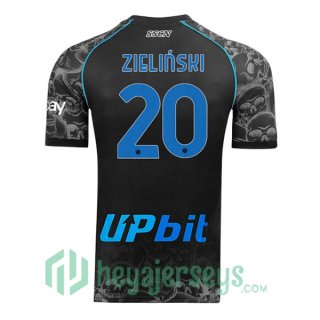 SSC Napoli (Piotr Zielinski 20) Halloween Soccer Jerseys Black 2023/2024