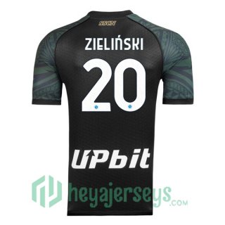 SSC Napoli (Piotr Zielinski 20) Third Soccer Jerseys Black 2023/2024