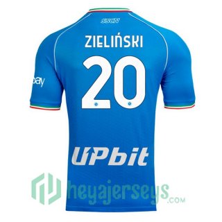 SSC Napoli (Piotr Zielinski 20) Home Soccer Jerseys Blue 2023/2024
