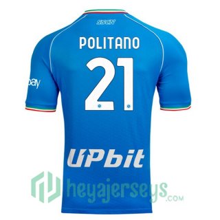 SSC Napoli (Matteo Politano 21) Home Soccer Jerseys Blue 2023/2024
