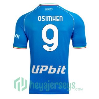 SSC Napoli (Victor Osimhen 9) Home Soccer Jerseys Blue 2023/2024