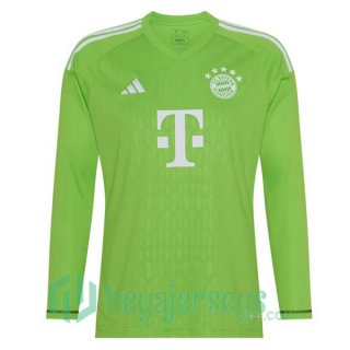 Bayern Munich Soccer Jerseys Goalkeeper Long Sleeve Green 2023/2024
